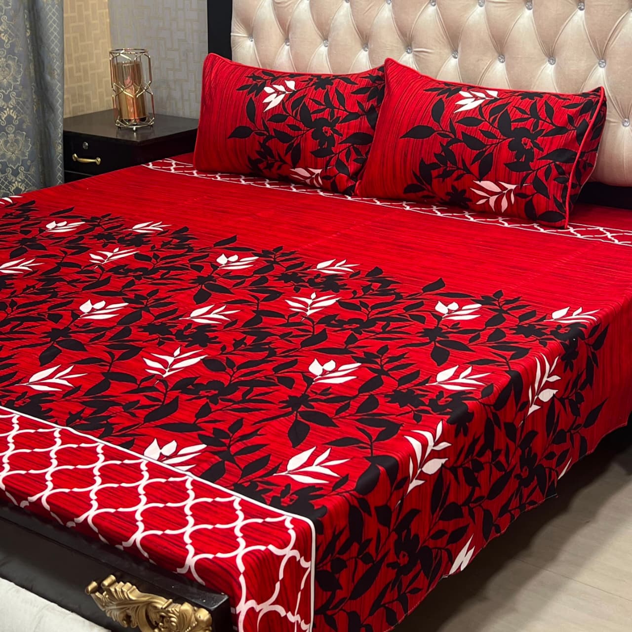 3D Crystal Cotton Bedsheet
