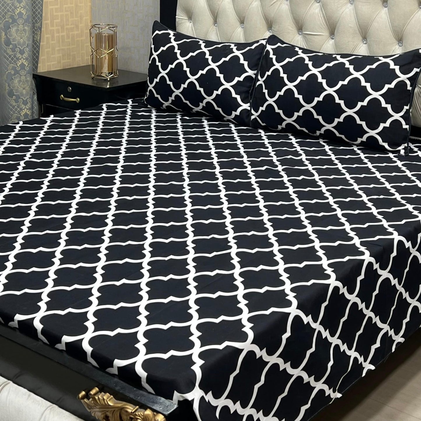 3D Crystal Cotton Bedsheet (design 13)