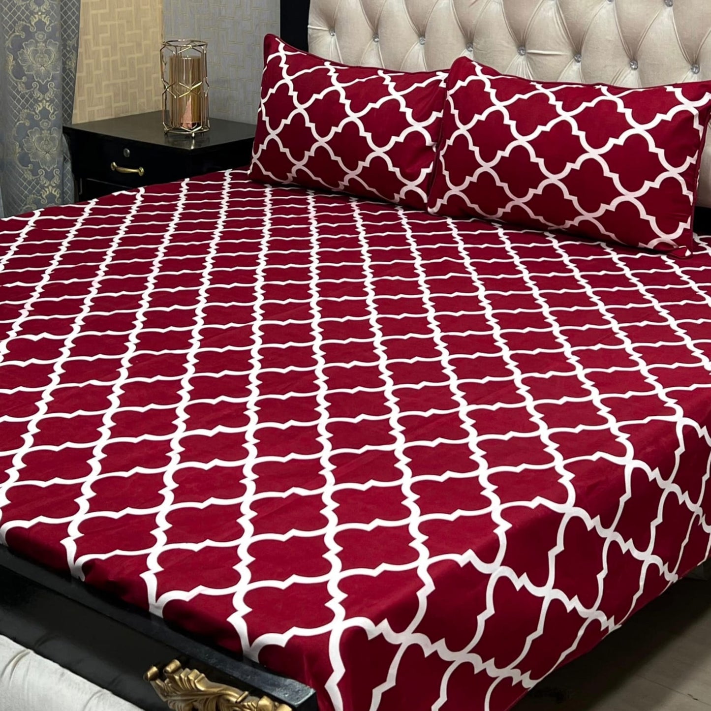 3D Crystal Cotton Bedsheet (design 11)