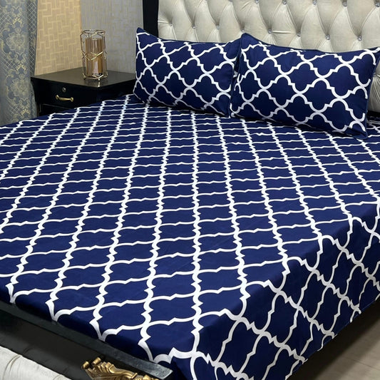 3D Crystal Cotton Bedsheet (design 12)