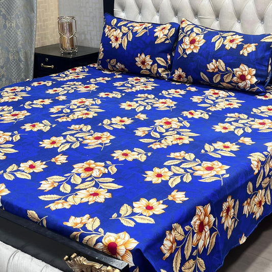 3D Crystal Cotton Bedsheet (design 18)