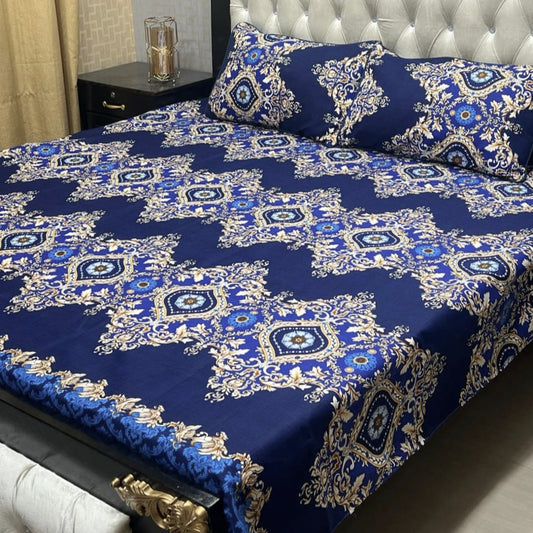 3D Crystal Cotton Bedsheet (design 20)