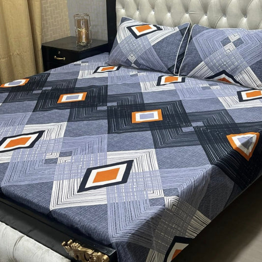 3D Crystal Cotton Bedsheet (design 21)