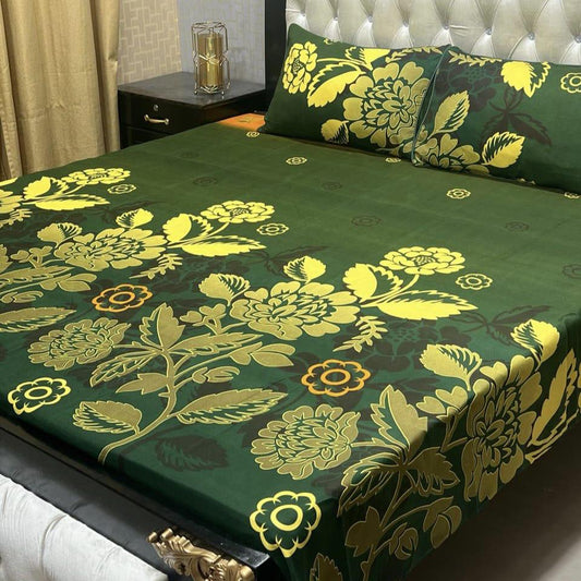 3D Crystal Cotton Bedsheet (design 28)