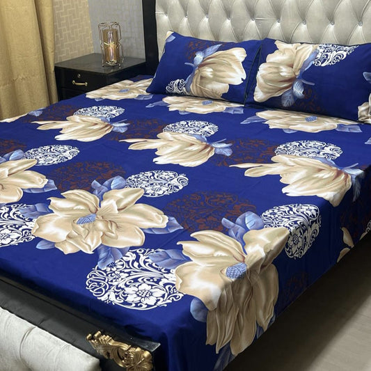 3D Crystal Cotton Bedsheet (design 29)