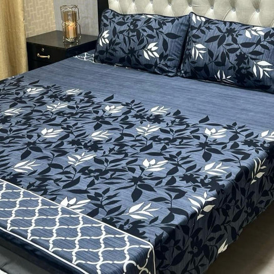 3D Crystal Cotton Bedsheet (design 31)