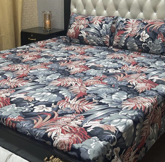 3D Crystal Cotton Bedsheet (design 32)