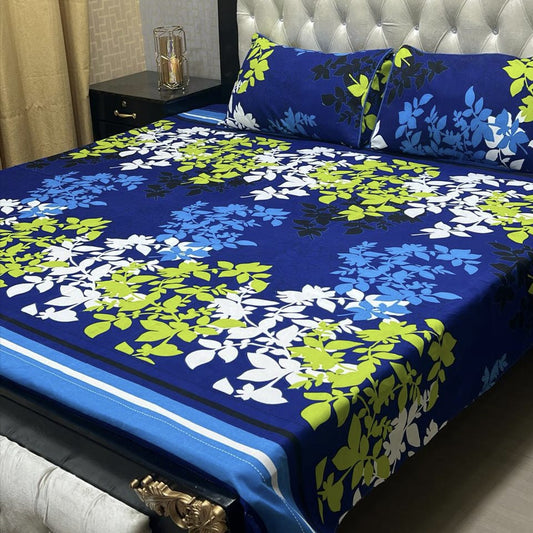 3D Crystal Cotton Bedsheet (design 35)
