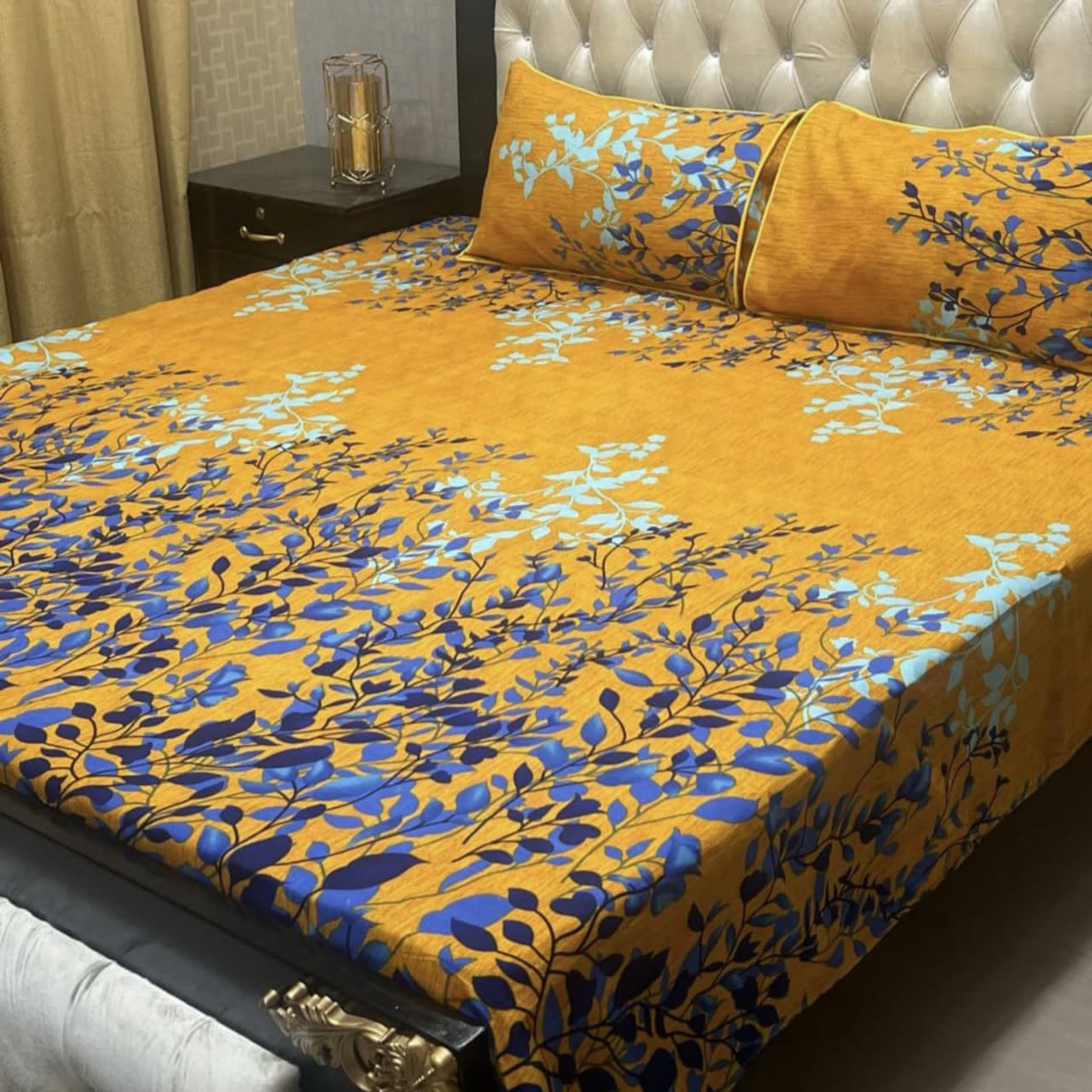 3D Crystal Cotton Bedsheet (design 42)