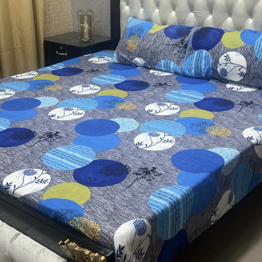 3D Crystal Cotton Bedsheet (design 50)