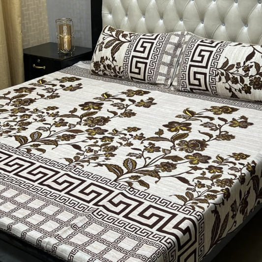 3D Crystal Cotton Bedsheet (design 51)