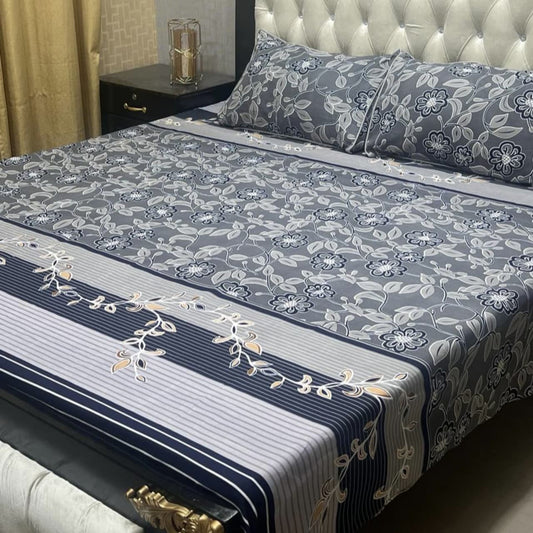 3D Crystal Cotton Bedsheet (design 56)