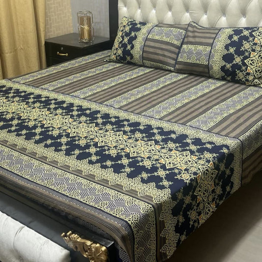 3D Crystal Cotton Bedsheet (design 59)