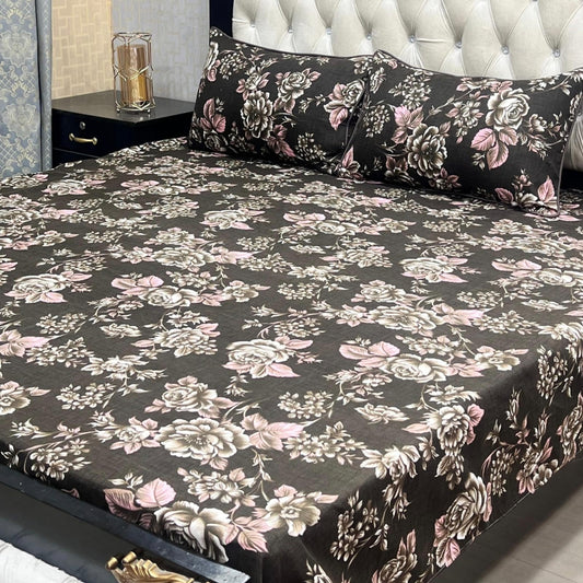 3D Crystal Cotton Bedsheet (design 6)