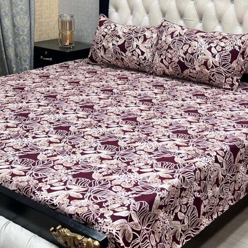 3D Crystal Cotton Bedsheet (design 7)