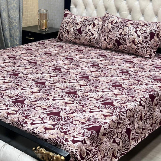 3D Crystal Cotton Bedsheet (design 7)