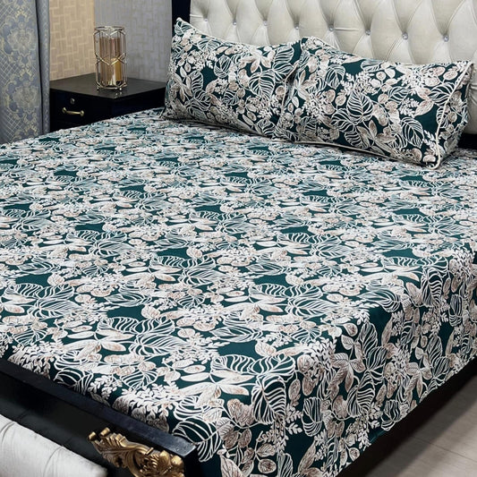 3D Crystal Cotton Bedsheet (design 8)