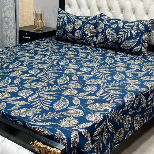 3D Crystal Cotton Bedsheet (design 9)